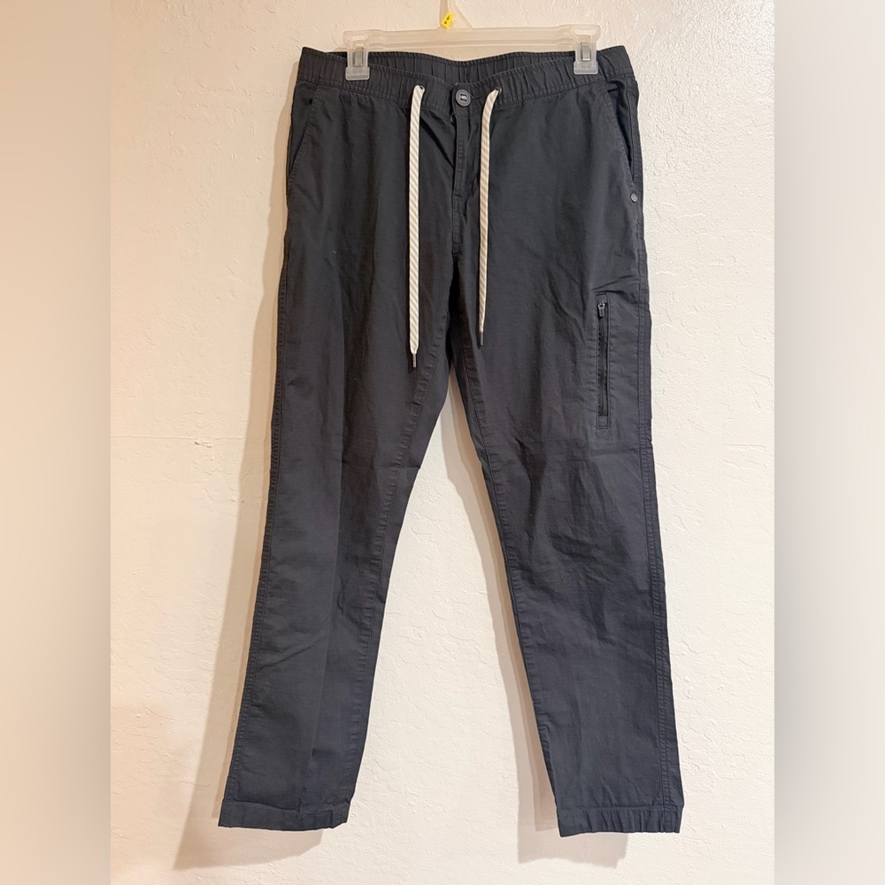 Vuori Gray Black Ripstop Jogger Pants